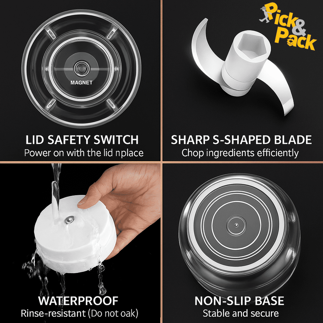 Mini Wireless Electric Garlic Masher & Chopper Machine - Image 2