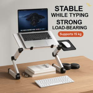 Retractable Folding Laptop Study Table with Cooling Feature