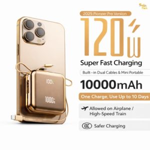 3C Certified 10000mAh Dual-Wire Fast Charging Power Bank