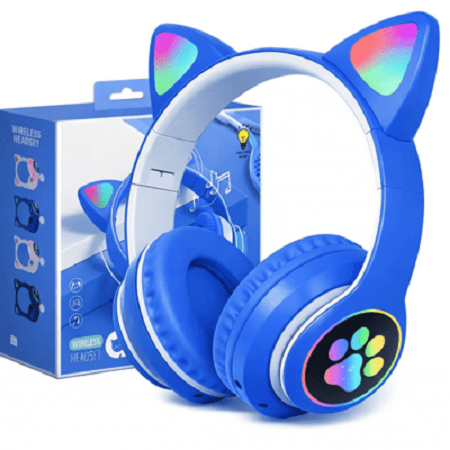 STN-28 Wireless Cat Ear Headphones with LED Lights